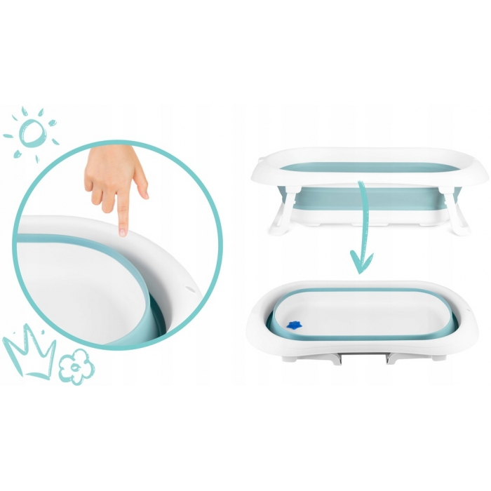 Cadita de baie cu dop de scurgere Ricokids RK-281 - Albastru [2]