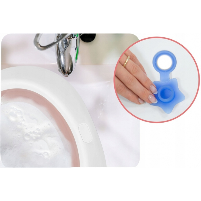Cadita de baie cu dop de scurgere Ricokids RK-281 - Roz [7]
