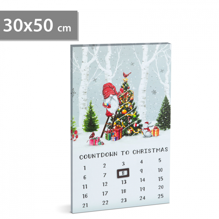 Calendar LED Craciun- 2 x AA, 30 x 50 cm [2]