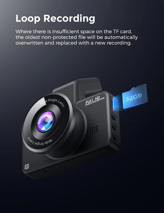 Camera auto DVR AZDOME M17, FHD 1080P, WiFi, Unghi 150, G-Sensor, monitorizare parcare [4]
