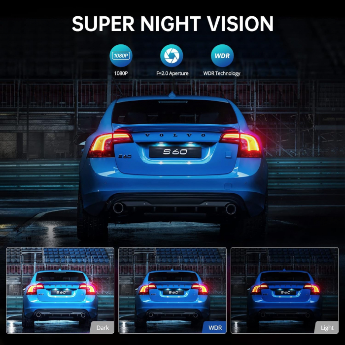 Camera auto DVR AZDOME M330, Wifi, 1080P FHD, WiFi, Unghi 170  , G-Sensor, Loop Recording, Parking Monitor, Super Night Vision [3]