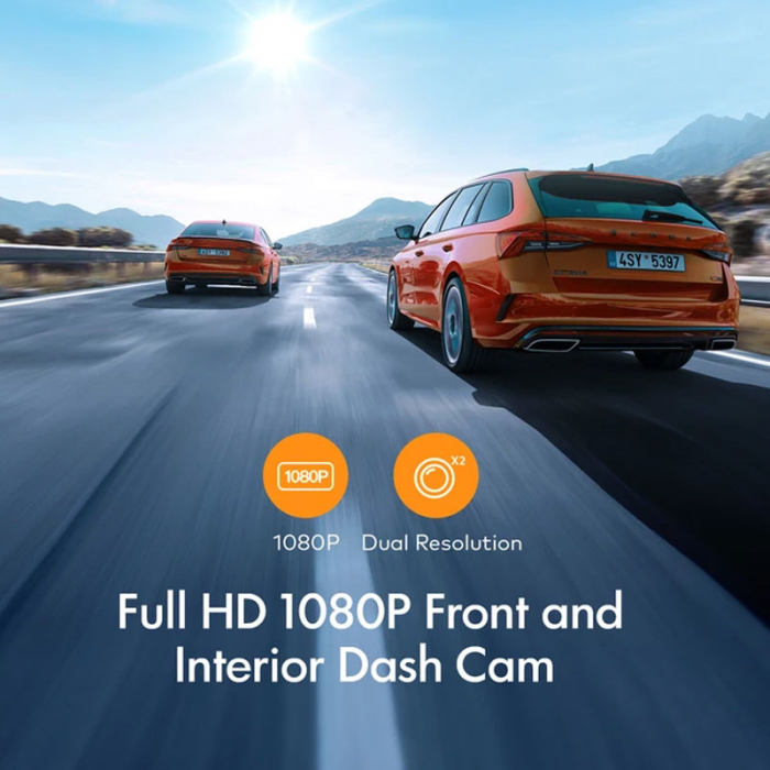 Camera auto DVR Dubla APEMAN C680, Full HD, Bord si Spate, Unghi 170 grade, WDR, G-Sensor, Mod parcare, Filmare in bucla [4]