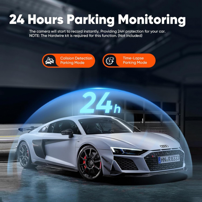 Camera auto DVR LINGDU D100 Smart, 2.5K, WiFi, GPS, Unghi 150  , WDR, Parking Mode, Loop, G-Sensor, Control vocal [7]