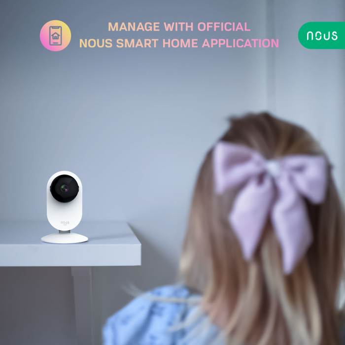 Camera de supraveghere IP WIFI NOUS W3 Smart, Interior, Full HD, 2MP, Night vison [4]