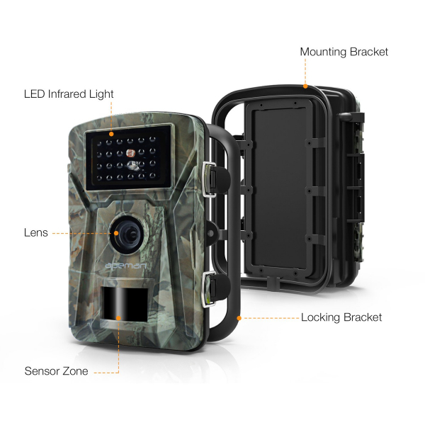 Camera de vanatoare Apeman H45 senzor de miscare , 16 MP, full HD, 2.4 LCD , 940nm, night vision , 26 senzori infrarosu [2]