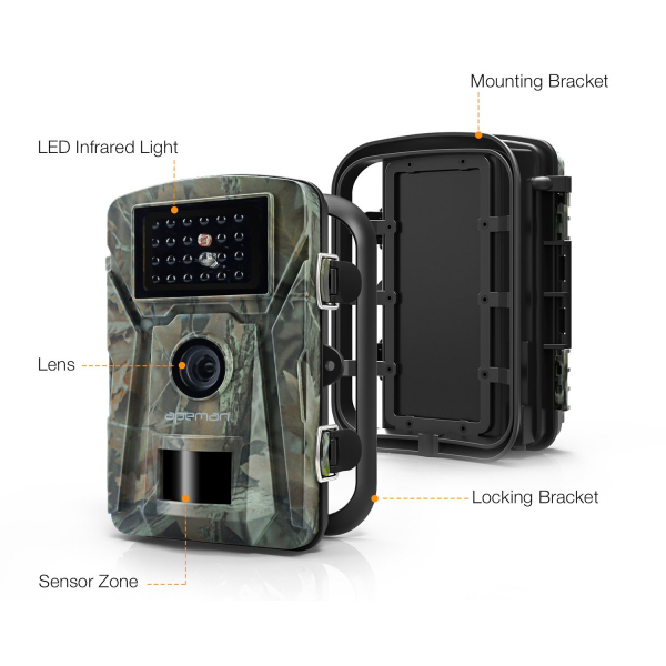Camera de vanatoare Apeman H45 senzor de miscare , 16 MP, full HD, 2.4   LCD , 940nm, night vision , 26 senzori infrarosu [4]