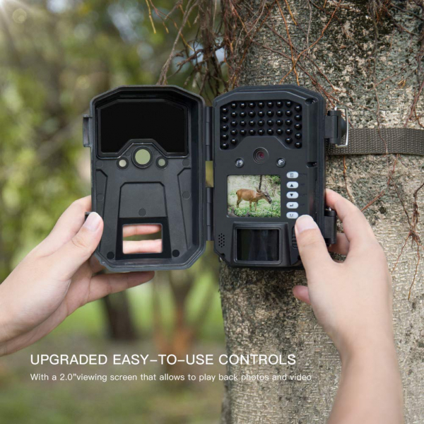 Camera de vanatoare Apeman H55 senzor de miscare , 20 MP , full HD , 2.0   LCD , 850nm, night vision , 40 senzori infrarosu [6]