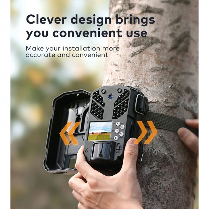 Camera de vanatoare Apeman H80 senzor de miscare, 30 MP, Wi-Fi, 4K, 2.0 LCD, night vision, 40 senzori infrarosu [3]