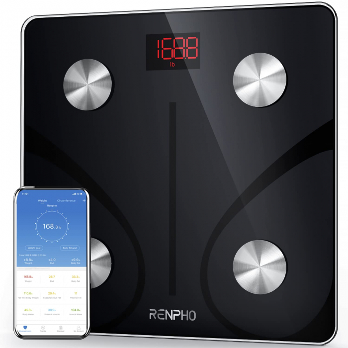 Cantar de baie Smart Renpho CS20M, Maxim 180Kg, 13 masuratori, BMI, BMR IMC, Bluetooth, compatibil Fitbit, Apple Health, Google Fit, [2]