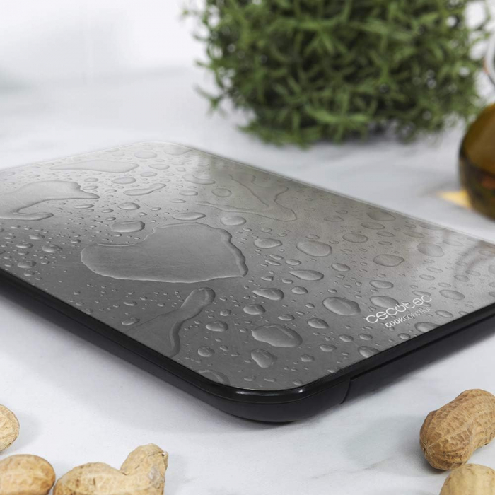 Cantar bucatarie Cecotec Smart Cook Control 9000, Inox, 10kg,  rezistent apa, masurare solide si lichide [3]