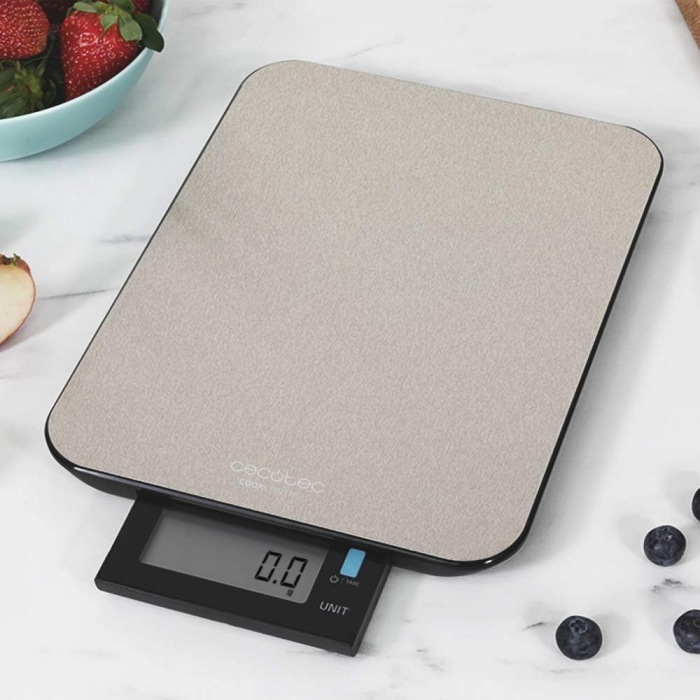 Cantar bucatarie Cecotec Smart Cook Control 9000, Inox, 10kg,  rezistent apa, masurare solide si lichide [2]