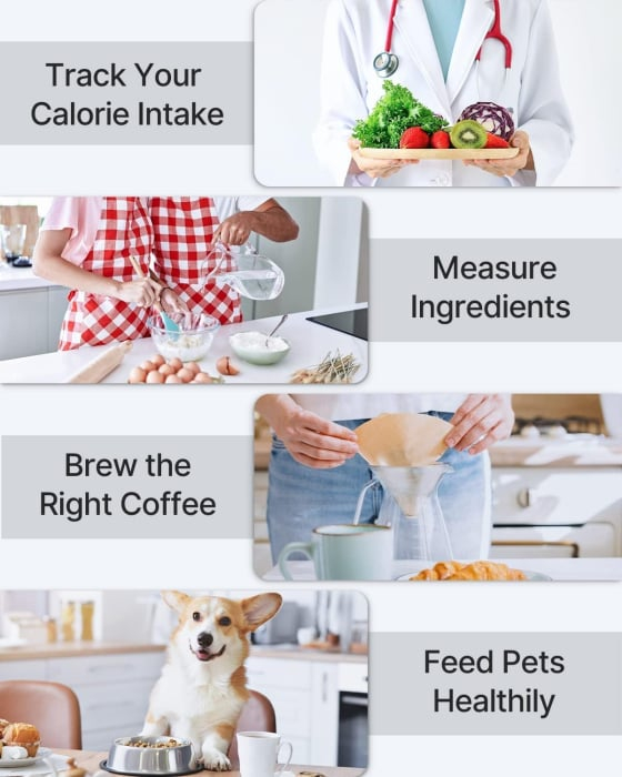 Cantar Nutritional de Bucatarie SMART Digital RENPHO Calibra 1 – Bluetooth, Calorii, Dieta si Fitness [8]