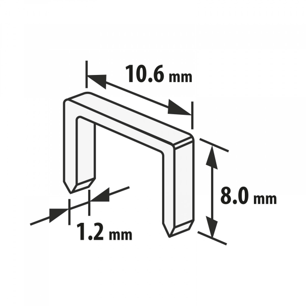 Set 1000 bucati capse tapiterie model C - 1,2 x 10,6 x 8 mm - 1000 buc. [2]