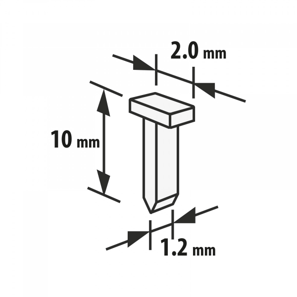 Set capse de tapiterie model T - 1,2 x 2 x 10 mm - 2000 buc. [2]