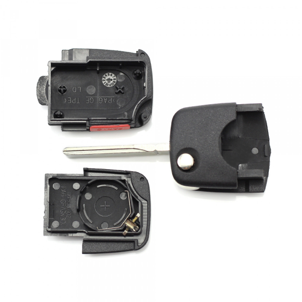 CARGUARD - Audi - carcasă cheie tip briceag, 2+1 butoane, cu buton panică și baterie CR 2032 [3]