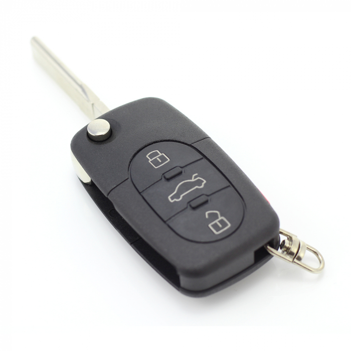 CARGUARD - Audi - carcasă cheie tip briceag cu 3+1 butoane, buton de panică și baterie 2032 [5]