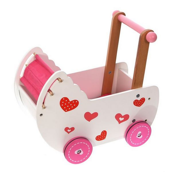 Carucior antemergator de papusi din lemn 2150 Ecotoys [2]