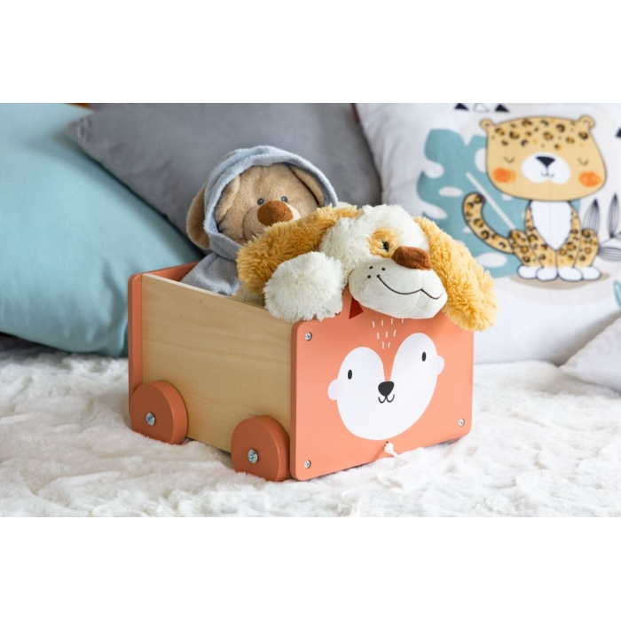 Carucior din lemn pentru depozitarea jucariilor Ecotoys 2902 [3]
