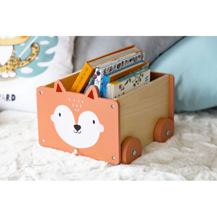 Carucior din lemn pentru depozitarea jucariilor Ecotoys 2902 [2]