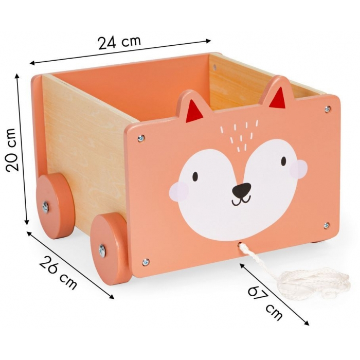 Carucior din lemn pentru depozitarea jucariilor Ecotoys 2902 [5]