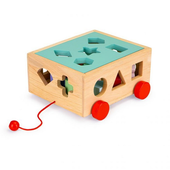 Carucior educational cu blocuri din lemn Ecotoys HM015197 [4]