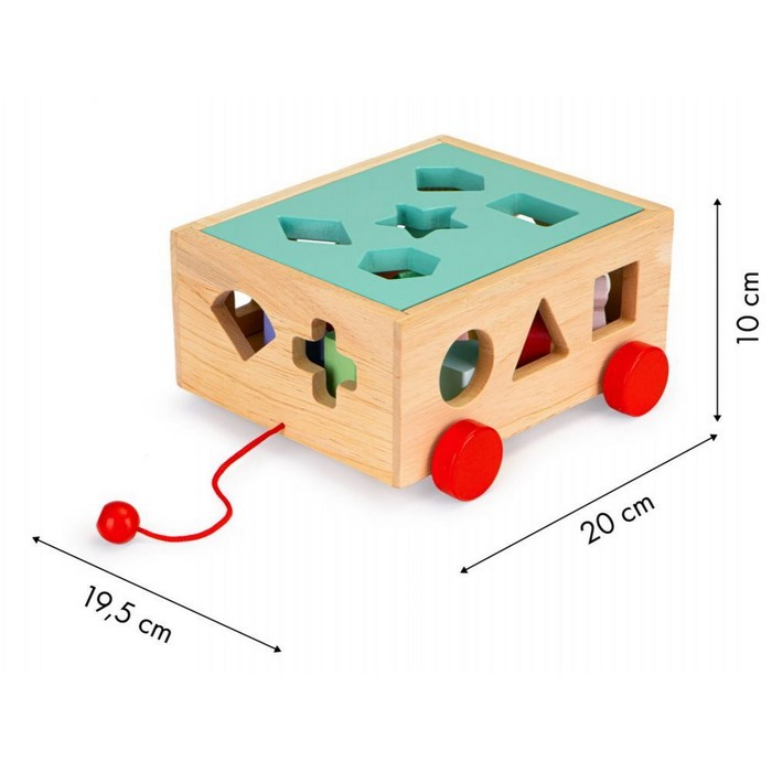 Carucior educational cu blocuri din lemn Ecotoys HM015197 [7]