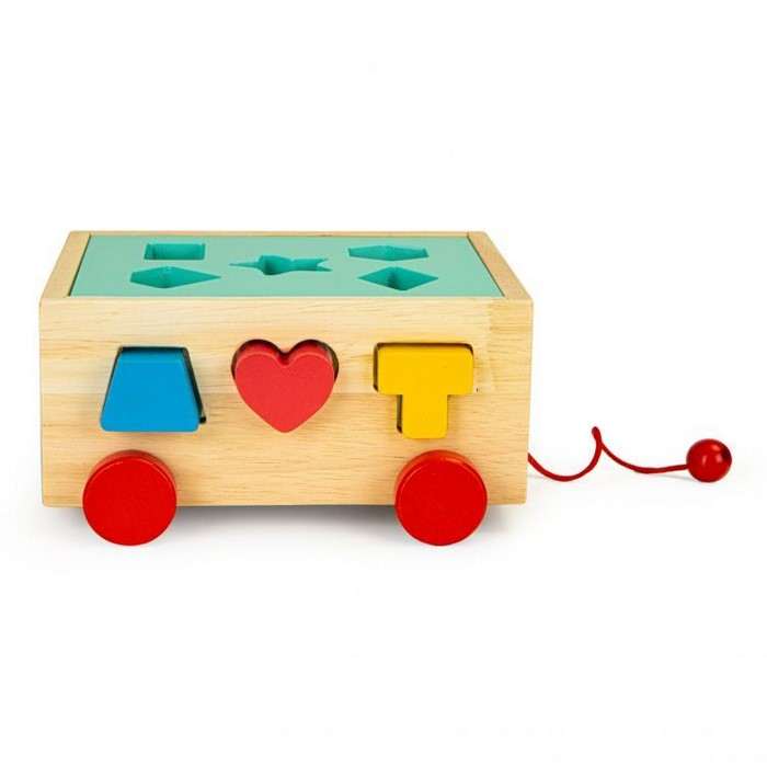 Carucior educational cu blocuri din lemn Ecotoys HM015197 [2]