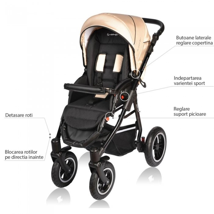 Carucior VESSANTI Crooner 2 in 1 - Cream [7]