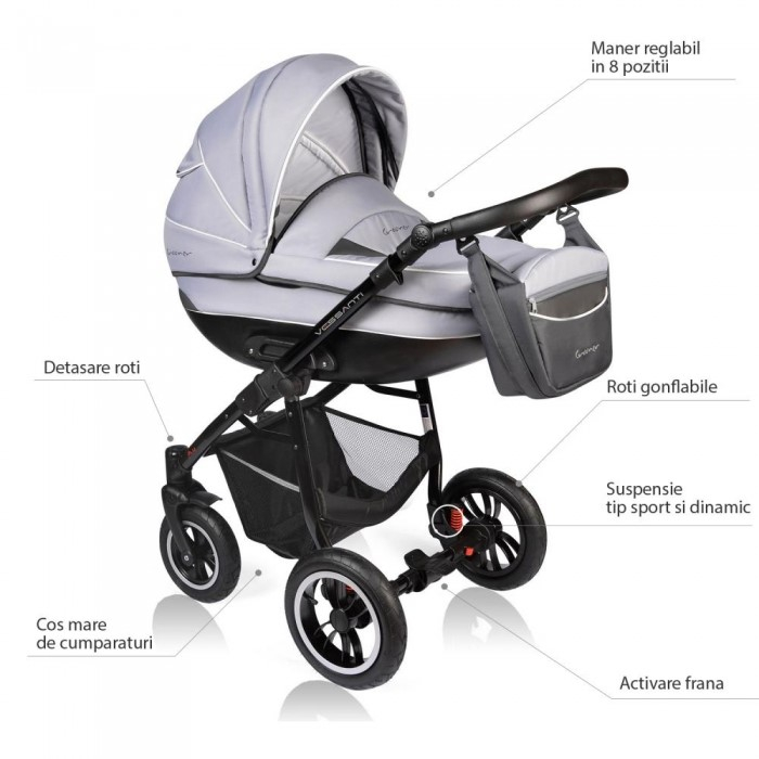 Carucior VESSANTI Crooner 2 in 1 - Gray [5]