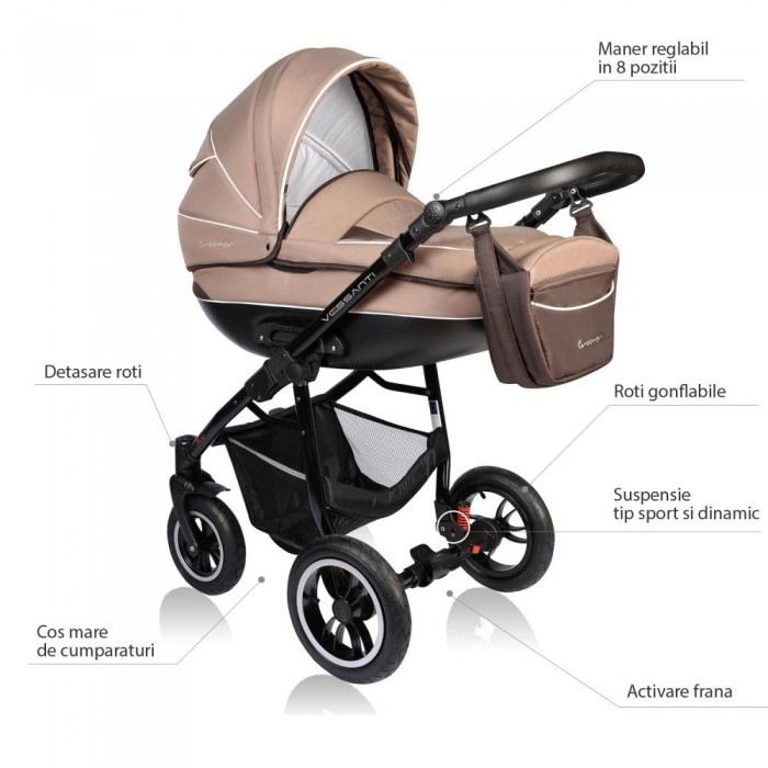 Carucior VESSANTI Crooner 3 in 1 - Beige [6]