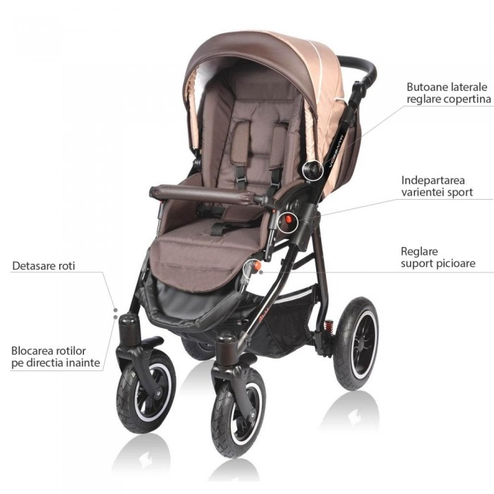 Carucior VESSANTI Crooner 3 in 1 - Beige [7]