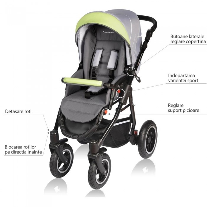 Carucior VESSANTI Crooner 3 in 1 - Green/Gray [9]
