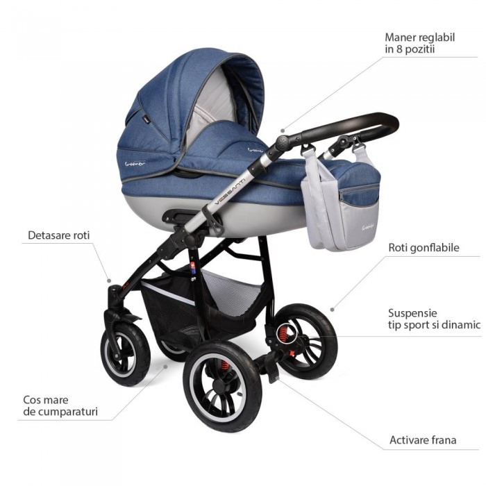Carucior VESSANTI Crooner Prestige 2 in 1 - Blue [11]