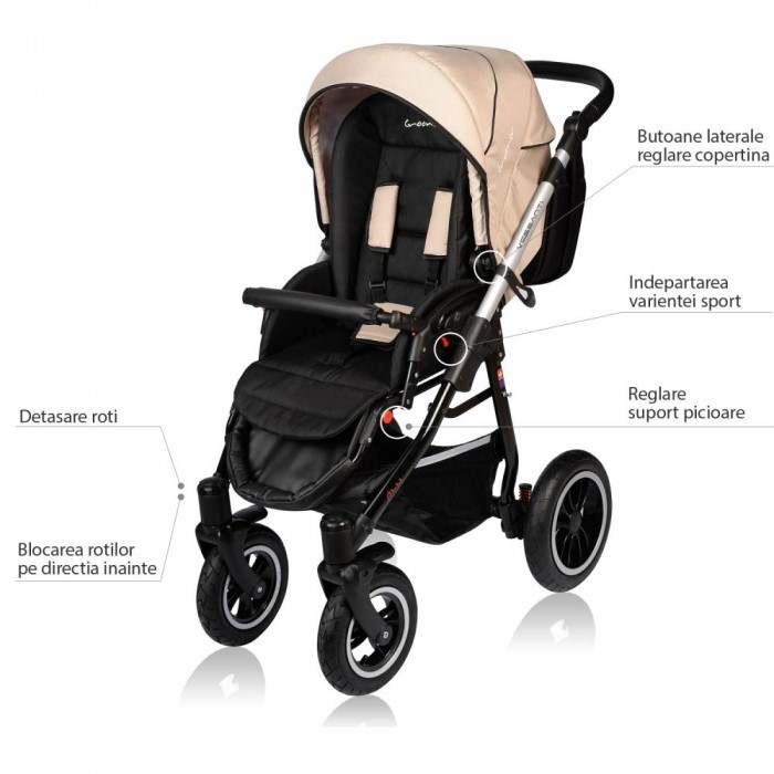 Carucior VESSANTI Crooner Prestige 2 in 1 - Cream [10]