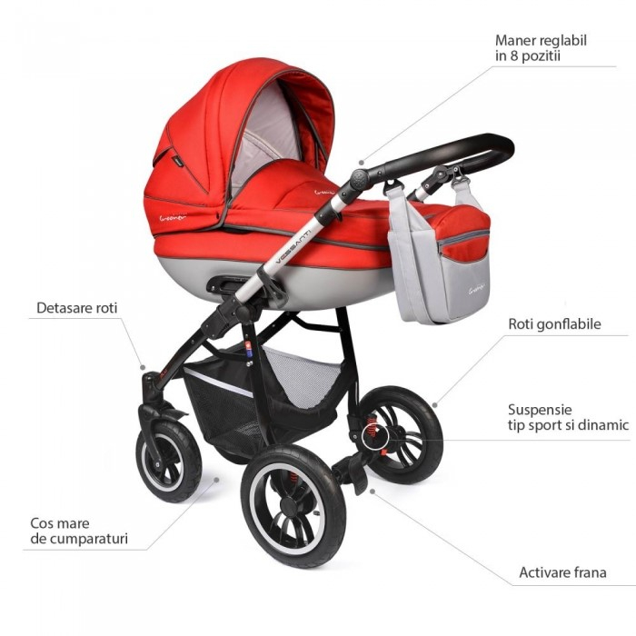 Carucior VESSANTI Crooner Prestige 2 in 1 - Red [11]