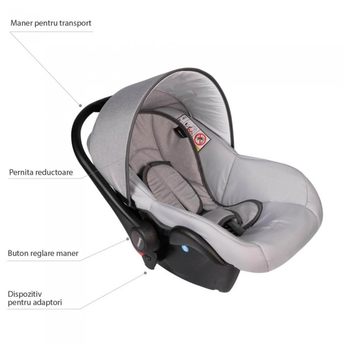 Carucior VESSANTI Crooner Prestige 3 in 1 - Light Gray [15]