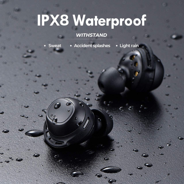 Casti audio In-Ear Mpow M30 TWS, Bas Clar, IPX8, 25 ore, USB-C, True Wireless, Bluetooth 5.0, TWS [7]