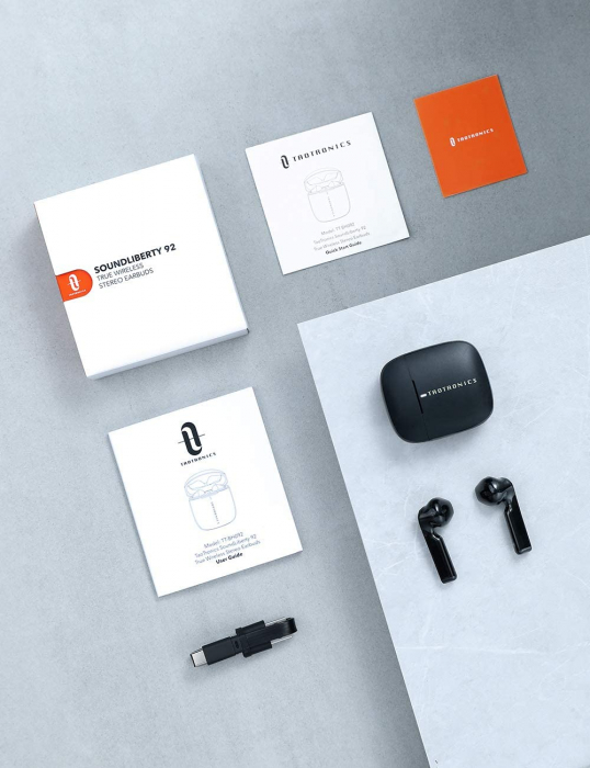 Casti audio In-Ear Taotronics SoundLiberty 92 , True Wireless, Bluetooth 5.0, TWS, Control Smart Touch USB-C, IPX6 [5]