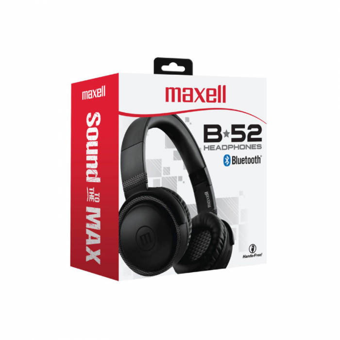 Casti audio fara fir Maxell HP-BTB52 cu microfon incorporat - negru [2]