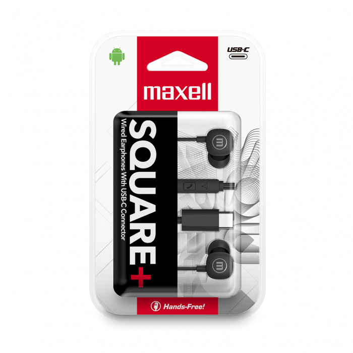 Căști Maxell Square+ „in-ear” de înalta calitate - Type-c - 120 cm - negru [2]
