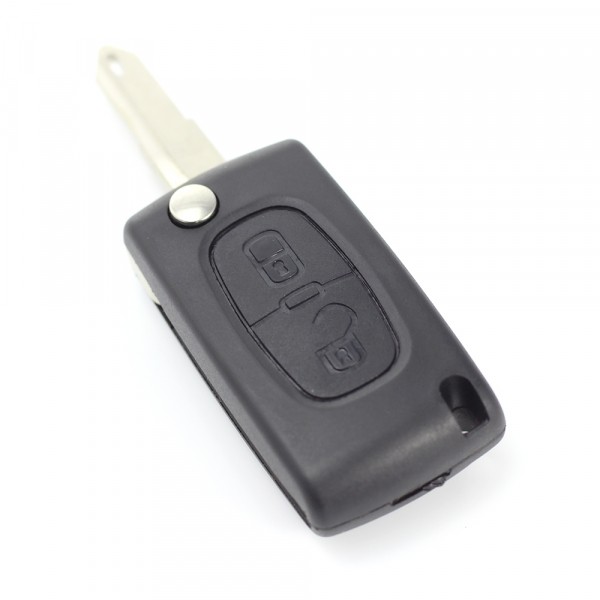 Citroen / Peugeot 206 - Carcasa tip cheie briceag cu 2 butoane si suport baterie [6]
