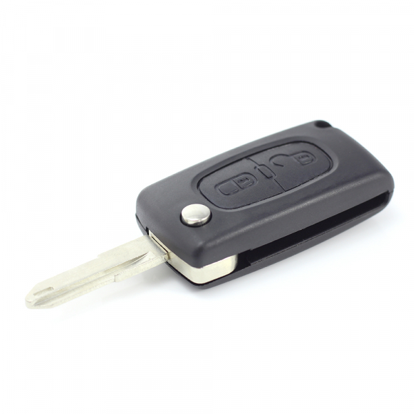Citroen / Peugeot 206 - Carcasa tip cheie briceag cu 2 butoane si suport baterie [5]