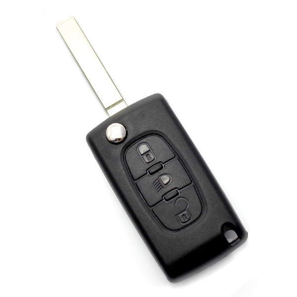 Citroen / Peugeot 307 - Carcasa tip cheie briceag cu 3 butoane, lama VA2-SH3 cu suport baterie [1]