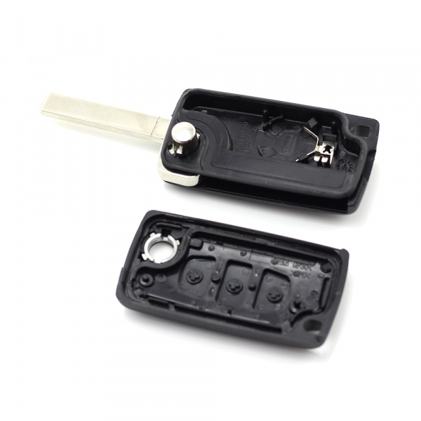 Citroen / Peugeot 307 - Carcasa tip cheie briceag cu 3 butoane, lama VA2-SH3 cu suport baterie [2]