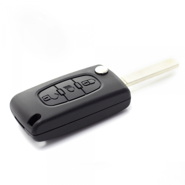 Citroen / Peugeot 307 - Carcasa tip cheie briceag cu 3 butoane, lama VA2-SH3, fara suport baterie [4]