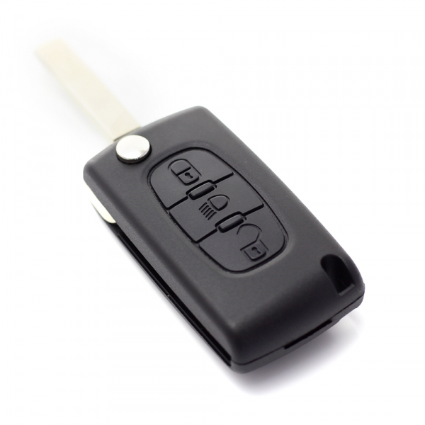 Citroen / Peugeot 307 - Carcasa tip cheie briceag cu 3 butoane, lama VA2-SH3, fara suport baterie [3]