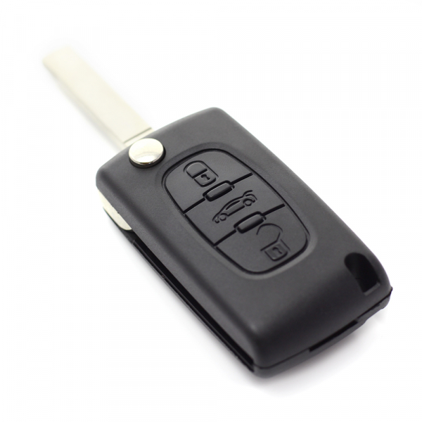 Citroen / Peugeot 307 - Carcasa tip cheie briceag cu 3 butoane, lama VA2-SH3, fara suport baterie, buton portbagaj [7]