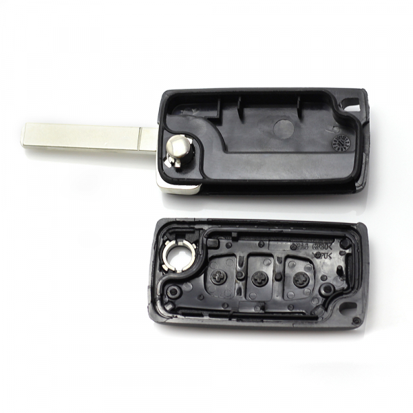 Citroen / Peugeot 307 - Carcasa tip cheie briceag cu 3 butoane, lama VA2-SH3, fara suport baterie, buton portbagaj [4]