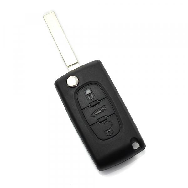 Citroen / Peugeot 307 - Carcasa tip cheie briceag cu 3 butoane, lama VA2-SH3, fara suport baterie, buton portbagaj [2]