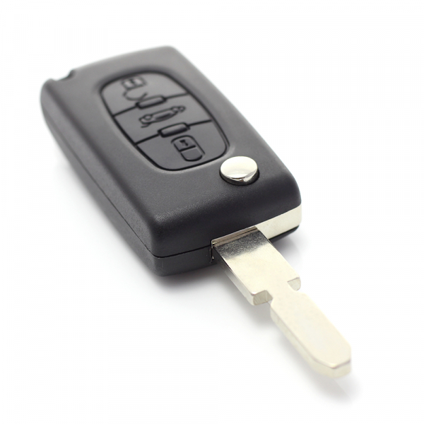 Citroen / Peugeot 406 - Carcasa tip cheie briceag cu 3 butoane, lama NE78-SH3 cu suport baterie si buton portbagaj [8]
